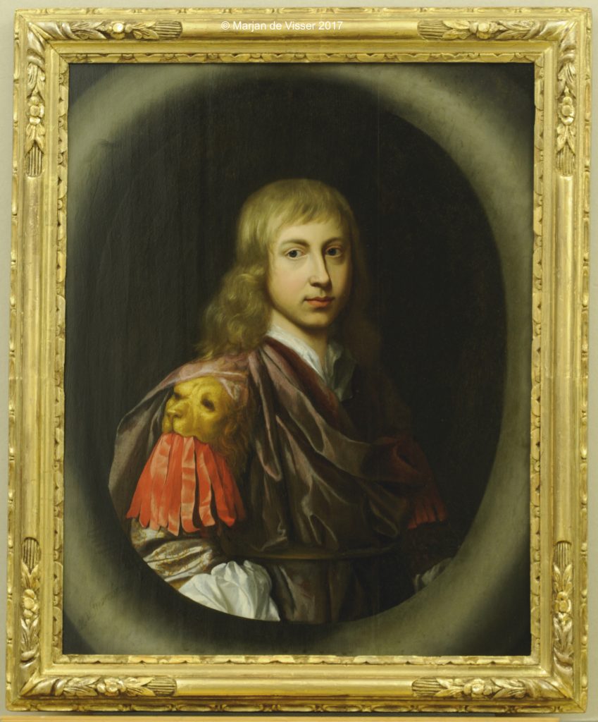schilderij en lijst na restauratie; een portret van Edzard Jacob Tjarda van Starkenborgh heer van Verhildersum te Leens